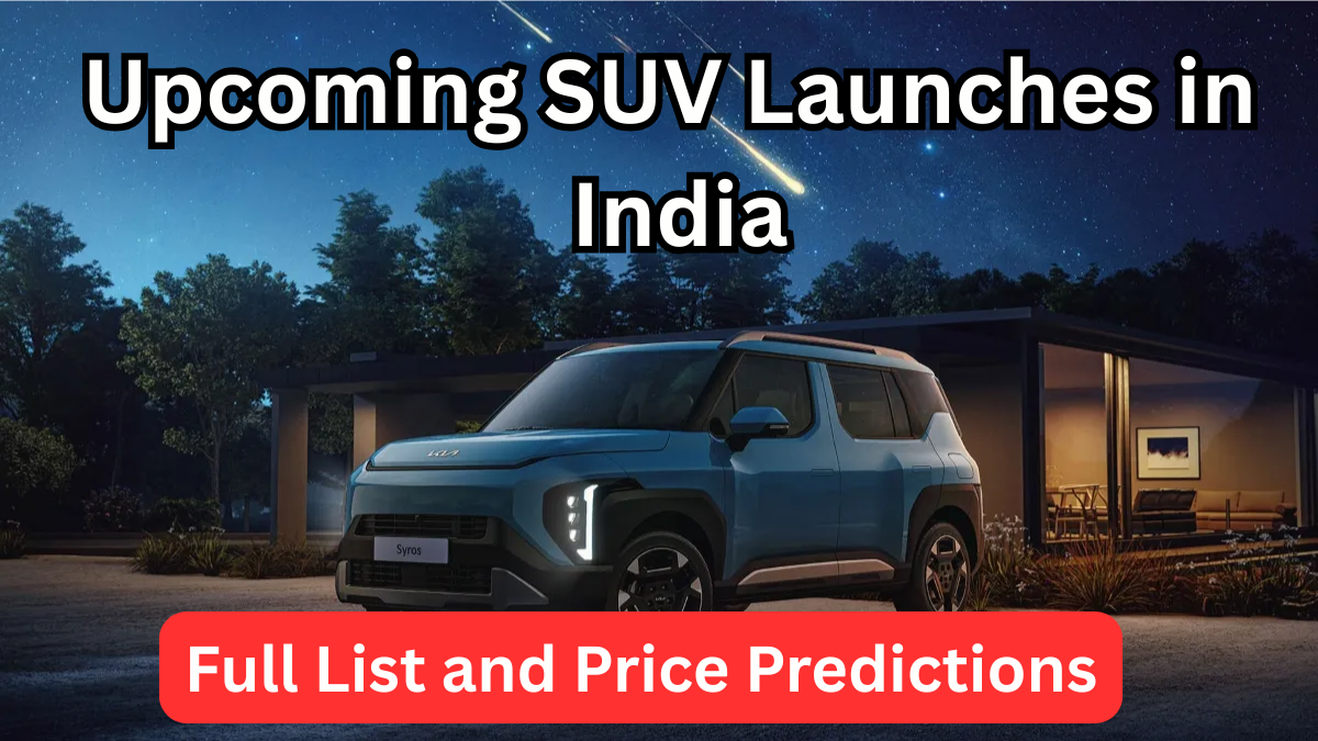 Upcoming SUV Launches in India 2025 – Full List and Price Predictions